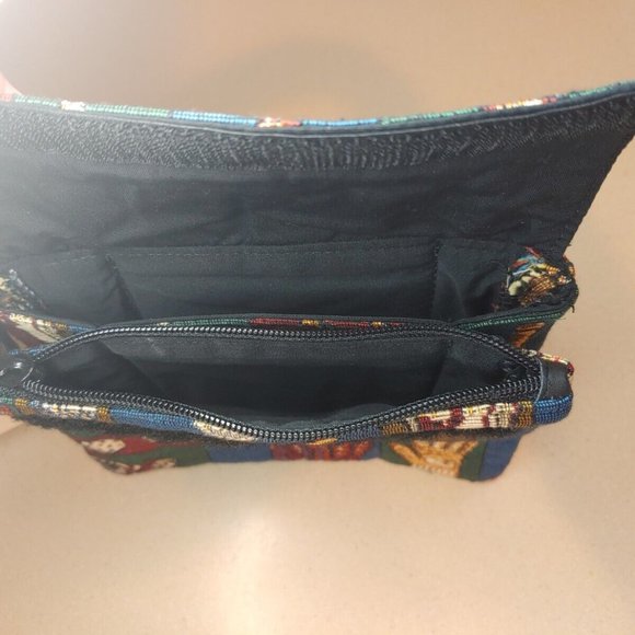 Miss Bonnie California GOLF Tapestry Clutch Purse Cosmetic Bag 7x6" w/Tag Purse - Picture 7 of 12